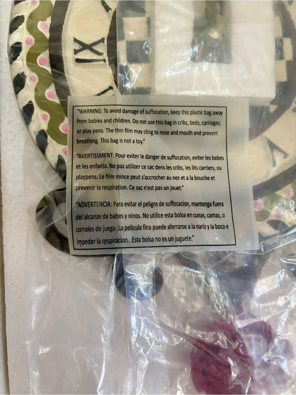 Mackenzie Childs MacKenzie-Childs Flower Basket Clock NWT